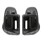 HR3 Industrial Gray Vented Lower Fairing Kit For Harley Touring Models 2014-2023 (Fits water cooled models)